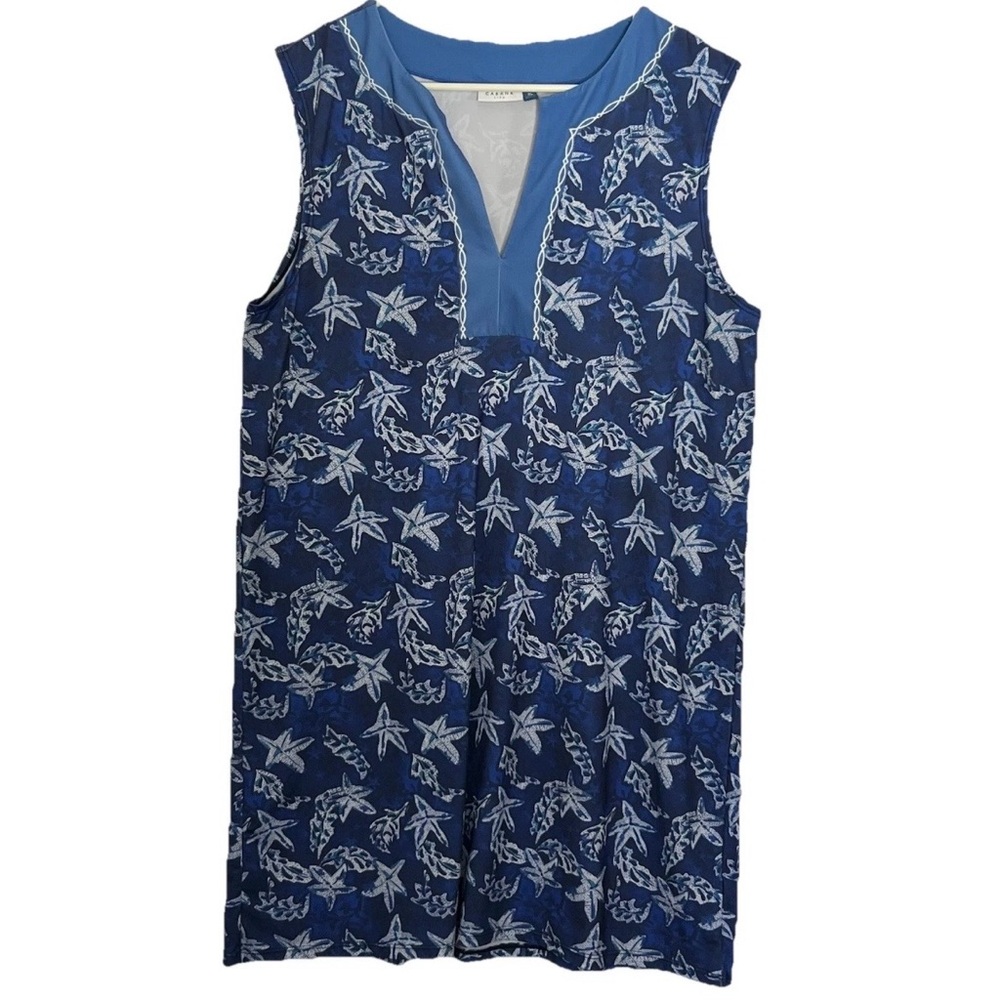 Cabana Life Sleeveless Starfish Tunic Dress XL UPF 50+ Beach to Street Resort XL